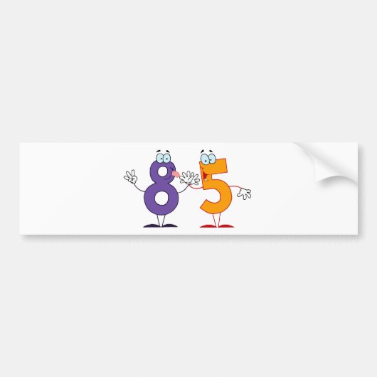 ハッピーナンバー85 バンパーステッカー (正面)