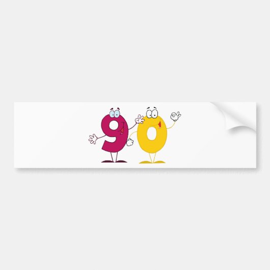 ハッピーナンバー90 バンパーステッカー (正面)
