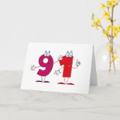 ハッピーナンバー91 カード (黄色い花)