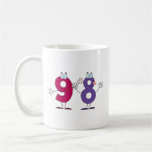 ハッピーナンバー98 コーヒーマグカップ (左)