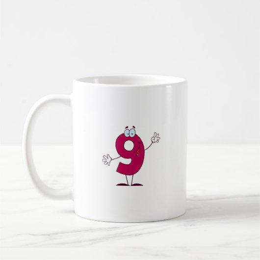 ハッピーナンバー9 コーヒーマグカップ (左)