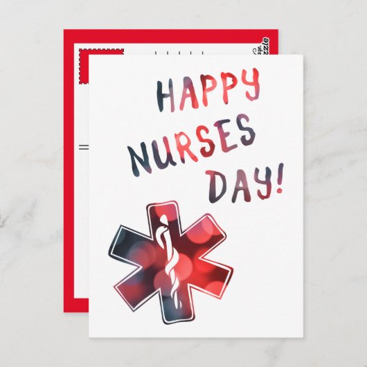 ハッピーナースの日 BOKEH ポストカード (正面/裏面)