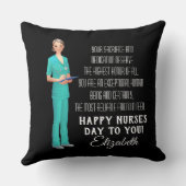 ハッピーナースデイインダークバックドロンド クッション (裏面)