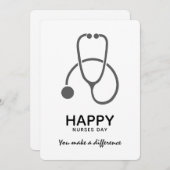 ハッピーナースデイグレーステットイラストレーション招待状 招待状 (正面/裏面)