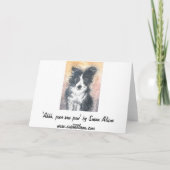 ハッピーナースデイドッグとアップカード カード (裏面)