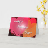 ハッピーナースデイハート カード (黄色い花)