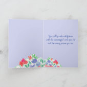 ハッピーナースデイママスイートピーフラワー カード (内部)