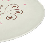 ハッピーナースデー、かわいい鳥オンストライプズ カッティングボード (角)