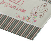 ハッピーナースデー、かわいい鳥オンストライプズ カッティングボード (角)