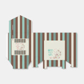 ハッピーナースデー、かわいい鳥オンストライプズ フェイバーボックス (折り畳みなし)