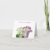 ハッピーナースデー – 薄紫花カード カード (裏面)