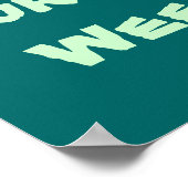 ハッピーナース週間！バナーポスタープリントバラティール（緑がかった色） ポスター (角)