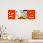 ハッピーナース週間！ポスター私たちは私たちのナースチューリップが大好き ポスター (キッチン)