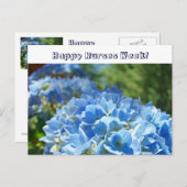 ハッピーナース週間!ポストカードブルーアジサイ ポストカード (正面/裏面)