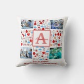 ハッピーナースDay 4フォトコラージュのクロスモノグラム クッション (裏面)