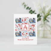 ハッピーナースDay 4フォトコラージュのクロスモノグラム シーズンポストカード (スタンド正面)