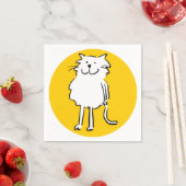 ハッピーニコニコおもしろいイラストレーション スタンダードカクテルナプキン (インサイチュ)