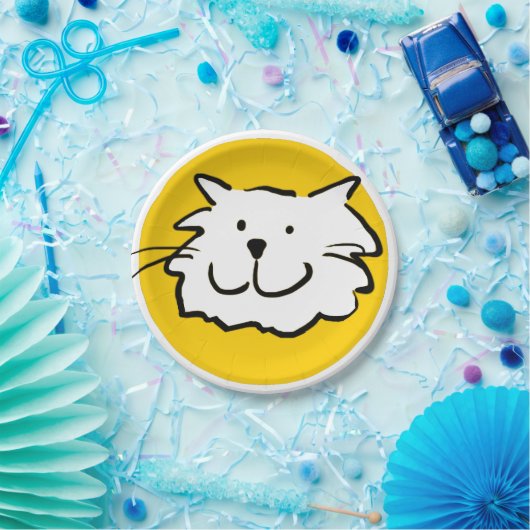 ハッピーニコニコおもしろいイラストレーション ペーパープレート (パーティー)