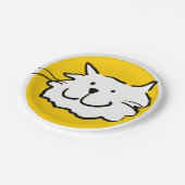 ハッピーニコニコおもしろいイラストレーション ペーパープレート (アングル)