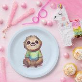 ハッピーニコニコリラックスクス ペーパープレート (パーティー)