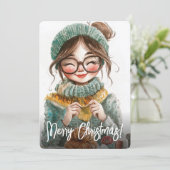 ハッピーニットーコージーウィンタークラフティングクリスマス シーズンカード (スタンド正面)