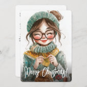 ハッピーニットーコージーウィンタークラフティングクリスマス シーズンカード (正面/裏面)