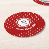 「ハッピーニャー」猫事業 ラウンドペーパーコースター (アングル)