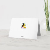 ハッピーニューイヤーおもしろいかわいいヴィンテージブーツ シーズンカード (裏面)