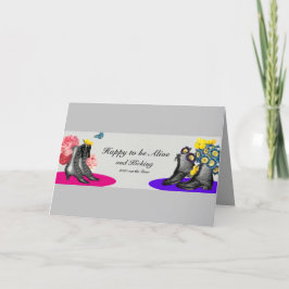 ハッピーニューイヤーおもしろいかわいいヴィンテージブーツ シーズンカード