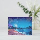 ハッピーニューイヤーお祝いインRio de Janeiro ポストカード (スタンド正面)