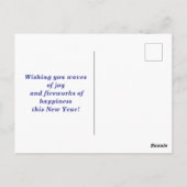 ハッピーニューイヤーお祝いインRio de Janeiro ポストカード (裏面)