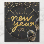 ハッピーニューイヤーお祝いパーティー ワインラベル (シングルラベル)