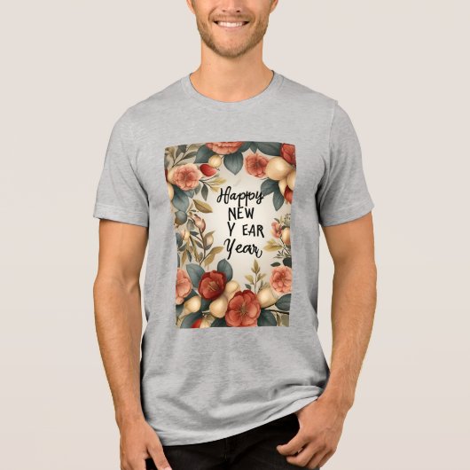 ハッピーニューイヤーお祝い2025 トライブレンドＴシャツ (正面)