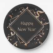 ハッピーニューイヤーお祝い ペーパープレート (正面)