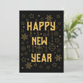 ハッピーニューイヤーお祝い 招待状 (スタンド正面)