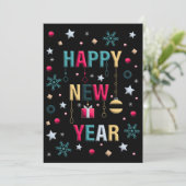 ハッピーニューイヤーお祝い 招待状 (スタンド正面)