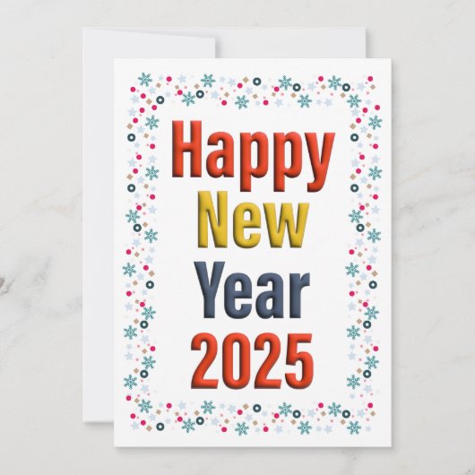 ハッピーニューイヤーお祝い 招待状 (正面)