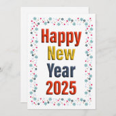 ハッピーニューイヤーお祝い 招待状 (正面/裏面)