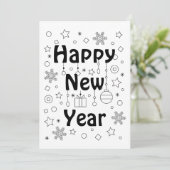 ハッピーニューイヤーお祝い 招待状 (スタンド正面)