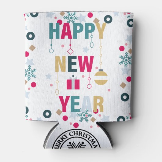 ハッピーニューイヤーお祝い 缶クーラー (正面)