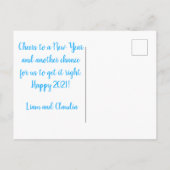 ハッピーニューイヤーとの和平サイン ポストカード (裏面)