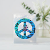 ハッピーニューイヤーとの和平サイン ポストカード (スタンド正面)