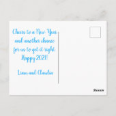 ハッピーニューイヤーとの和平サイン ポストカード (裏面)