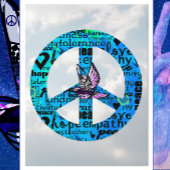 ハッピーニューイヤーとの和平サイン ポストカード