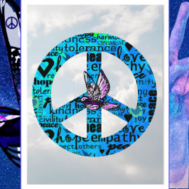 ハッピーニューイヤーとの和平サイン ポストカード