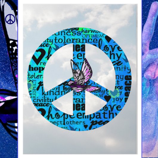 ハッピーニューイヤーとの和平サイン ポストカード