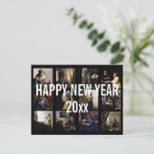 ハッピーニューイヤーとヨハネス・フェルメール・パッチワーク ポストカード (スタンド正面)