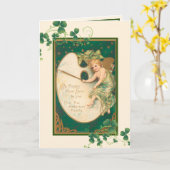 ハッピーニューイヤーのアイルランド祈りの言葉賛美の宗教 カード (黄色い花)