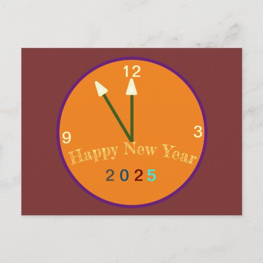 ハッピーニューイヤーのギフトカード2025 ポストカード (正面)