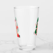 ハッピーニューイヤーのシンボルおもしろいかわいい豚の木ギフトピンク タンブラーグラス (右)